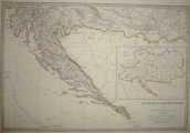 SOCIETY FOR THE DIFFUSION OF USEFUL KNOWLEDGE (S.D.U.K.): MAP OF THE AUSTRIAN LANDS CROATIA, SLAVONIA AND DALMATIA